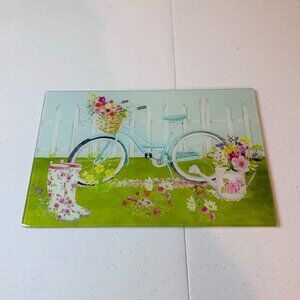 Small Decorative Glass Cutting Board Bicycle Decoration Cutting Board
